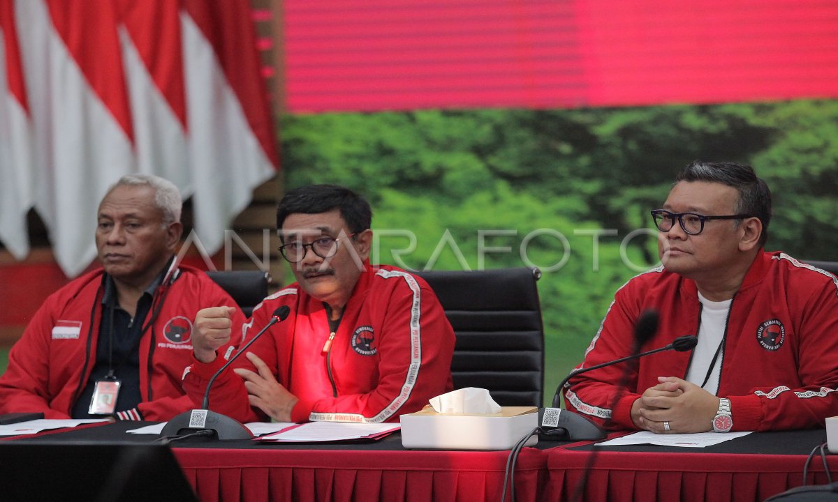 Konferensi Pers Pelaksanaan Rakernas V Pdi Perjuangan Antara Foto