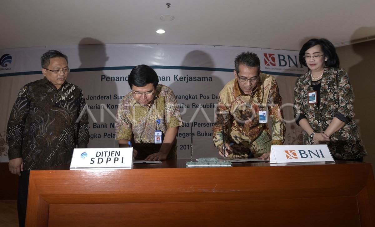 KERJASAMA BNI KEMENKOMINFO ANTARA Foto