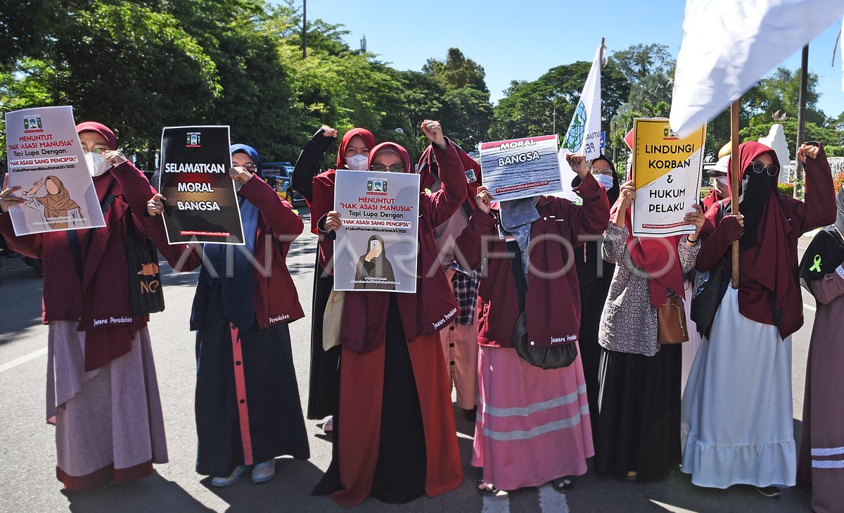 AKSI MAHASISWA TUNTUT PENCABUTAN PPKS ANTARA Foto