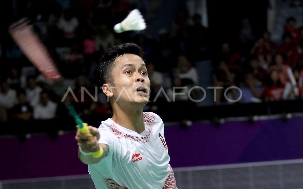 Bulu Tangkis Semifinal Tunggal Putra Antara Foto