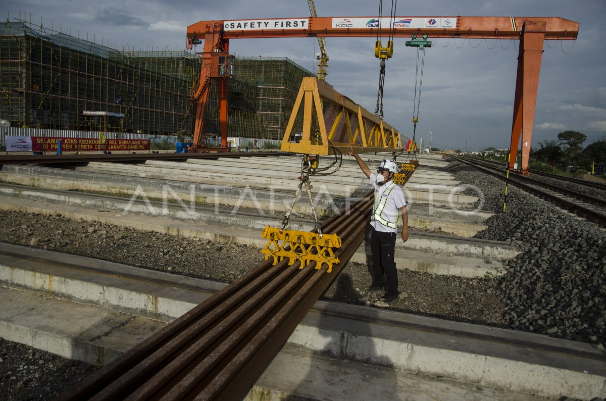 REL UNTUK KERETA CEPAT JAKARTA BANDUNG ANTARA Foto