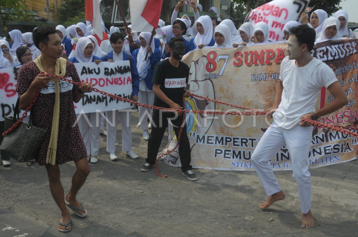 Aksi Sumpah Pemuda Klaten Antara Foto