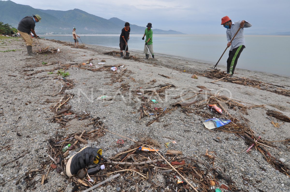 Pembersihan Sampah Pantai Teluk Palu Antara Foto