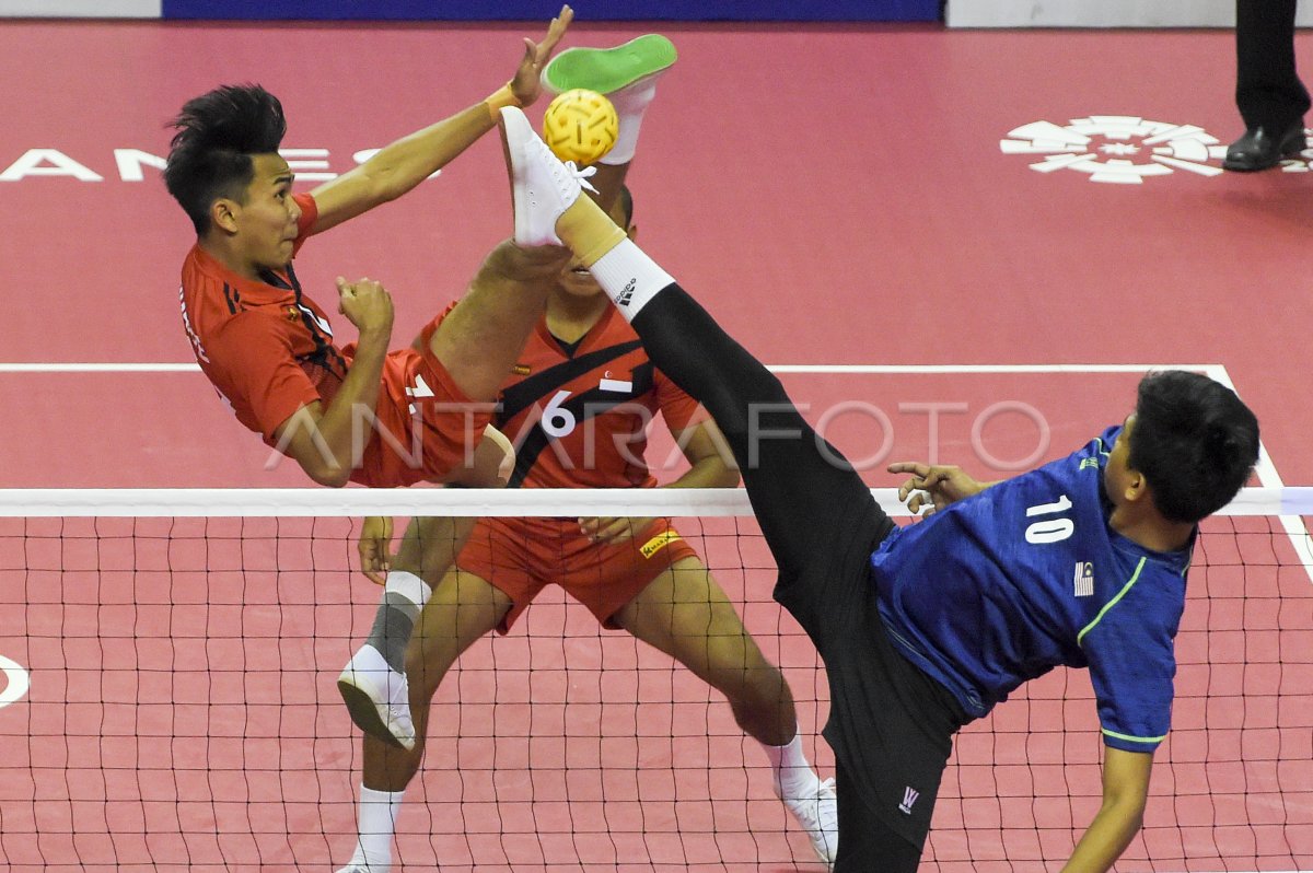 Semifinal Sepak Takraw Regu Putra Malaysia Vs Singapura Antara Foto