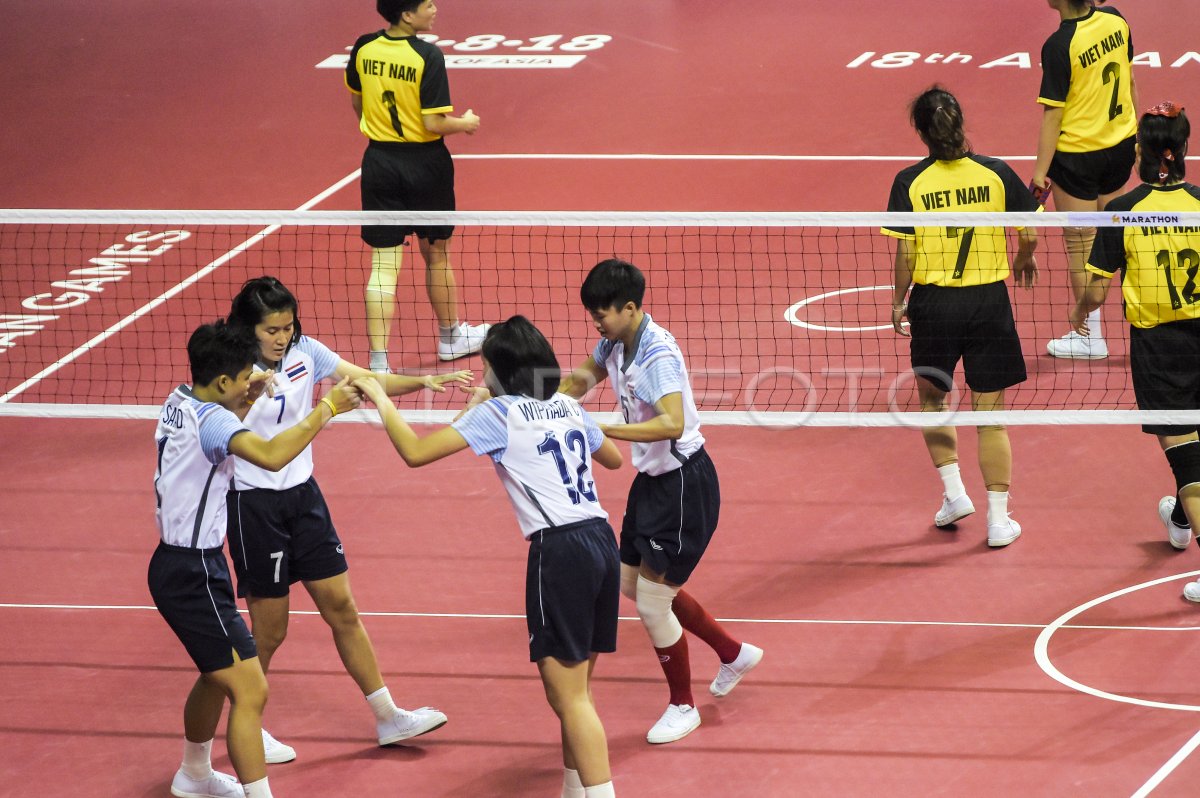 Sepak Takraw Penyisihan Quadrant Putri Thailand Vs Vietnam Antara Foto