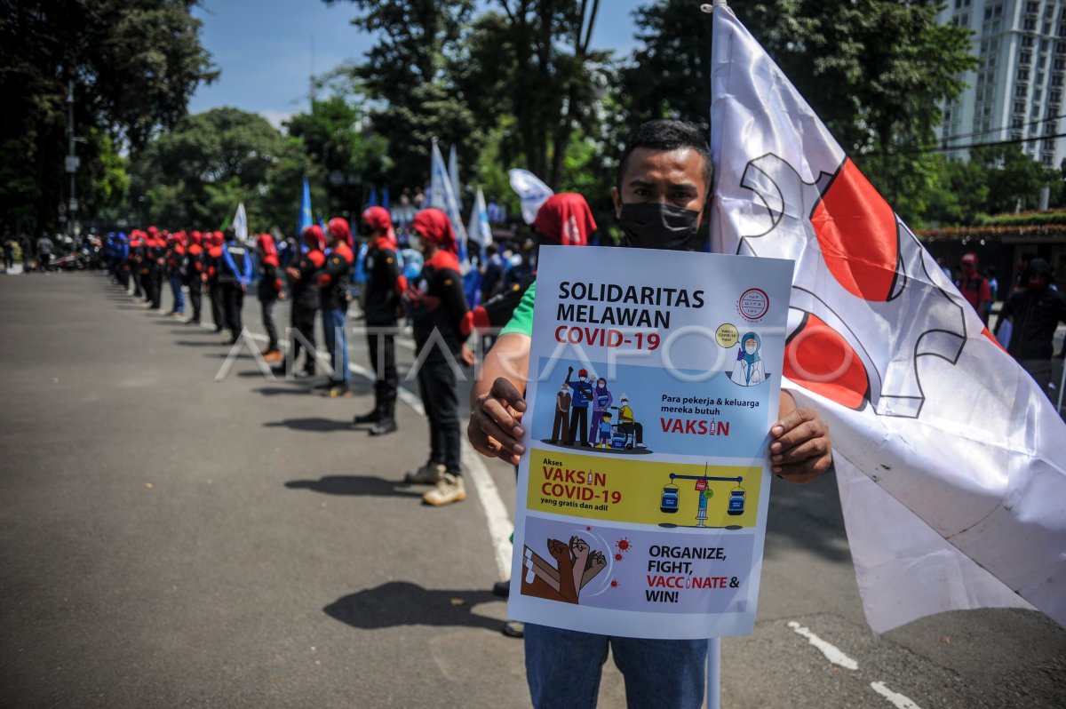 AKSI BURUH DI BANDUNG ANTARA Foto