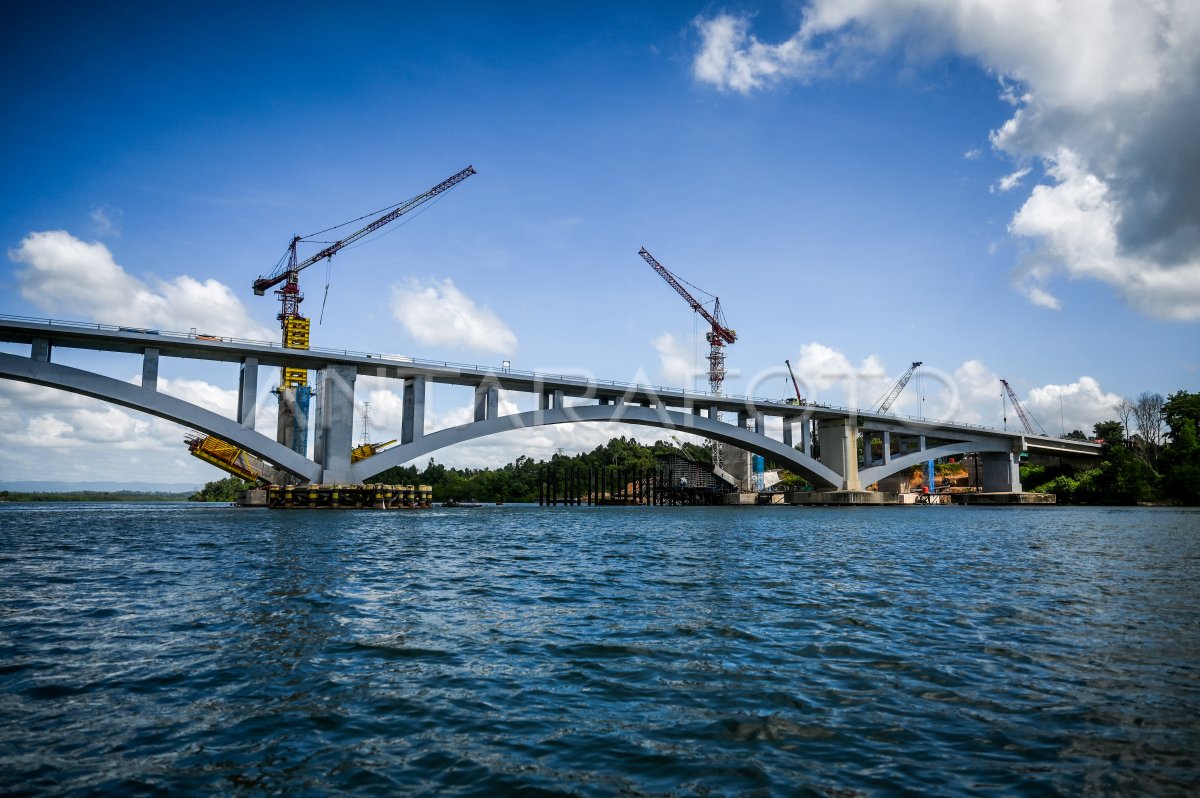 Jembatan Duplikasi Pulau Balang Bentang Pendek ANTARA Foto