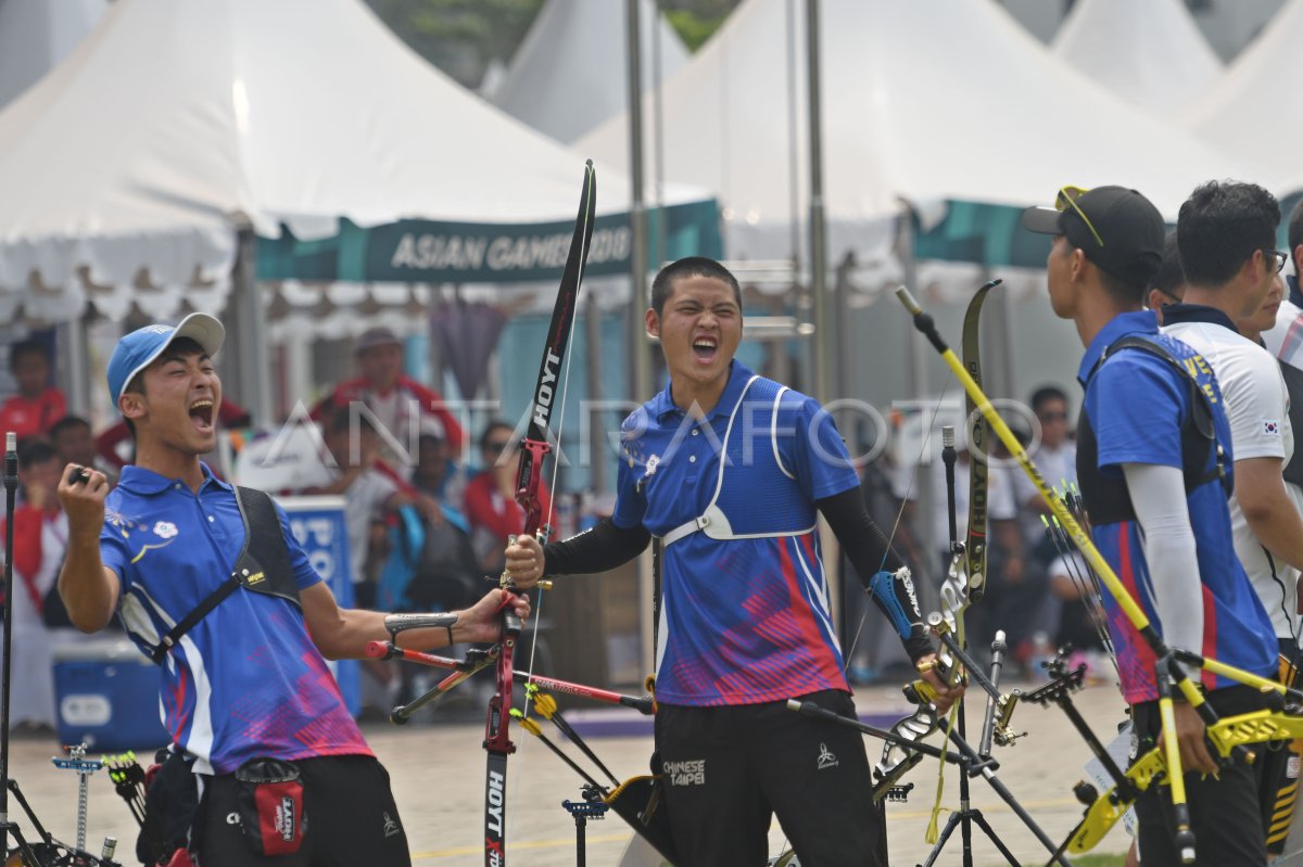 Panahan Chinese Taipei Juara Recurve Men Team Antara Foto