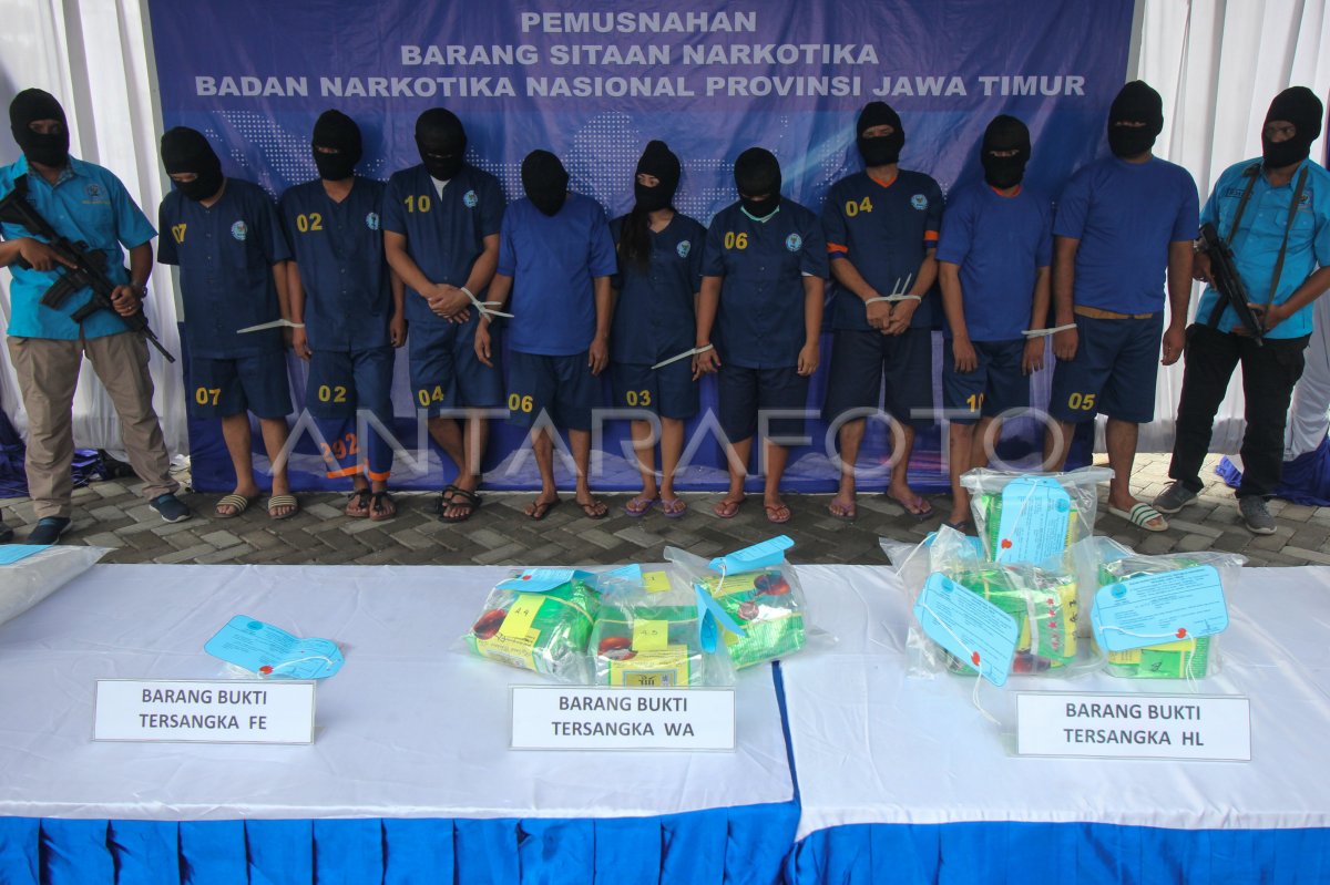 Pemusnahan Barang Bukti Narkoba Antara Foto