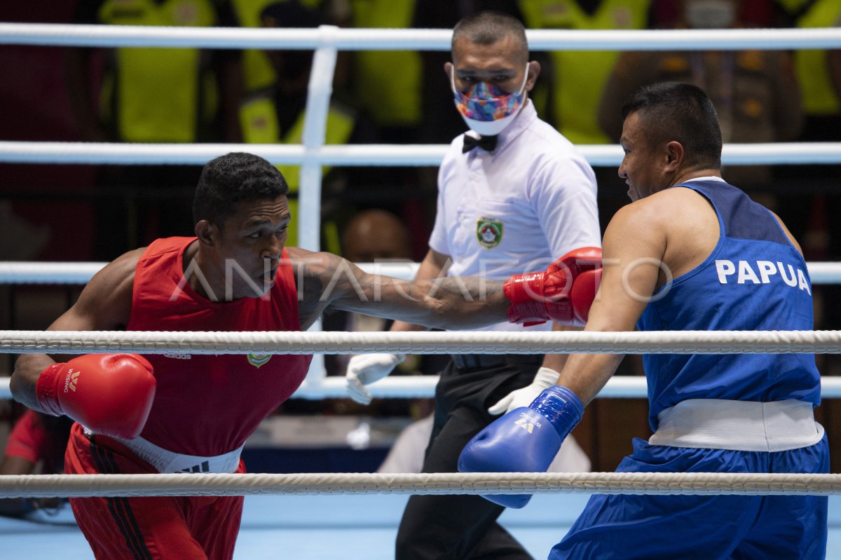 Semi Final Tinju Kelas Berat Ringan Putra Kg Antara Foto