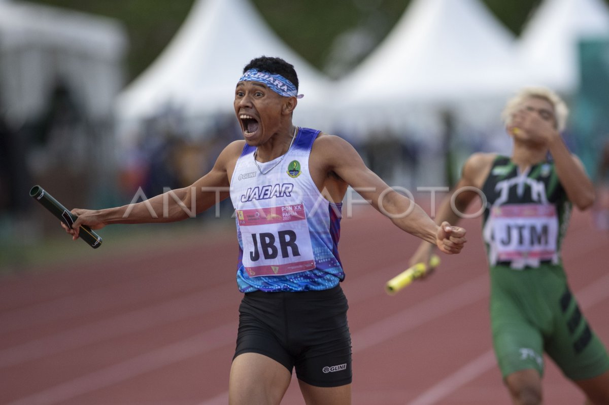 JABAR JUARA LARI 4X400 METER ESTAFET PUTRA PON PAPUA ANTARA Foto