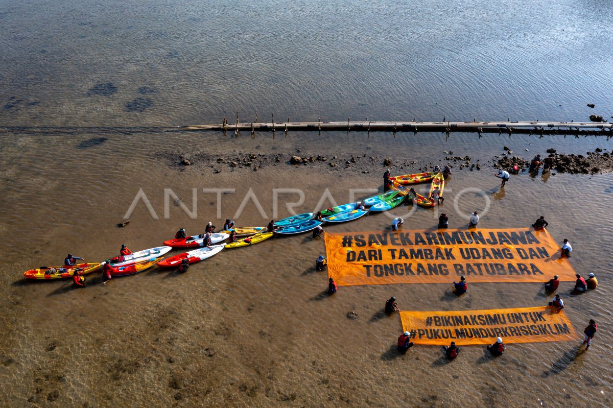 Aksi Penolakan Tambak Udang Di Karimunjawa Antara Foto