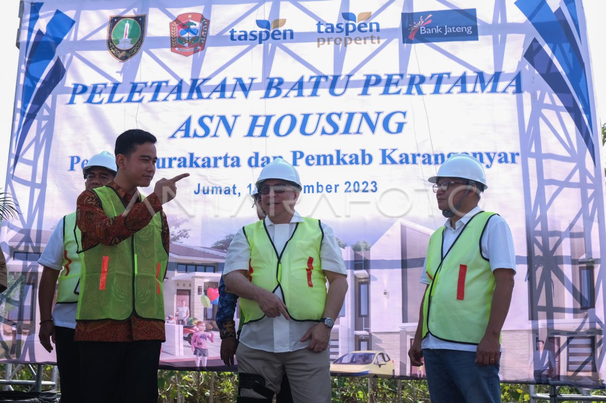 Peletakan Batu Pertama Pembangunan ASN Housing Di Solo ANTARA Foto