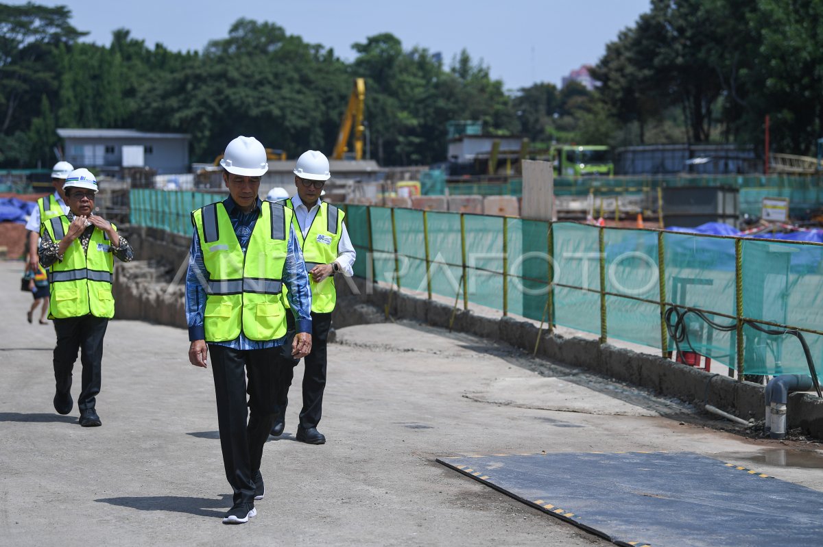 Presiden Meninjau Proyek Mrt Fase A Antara Foto