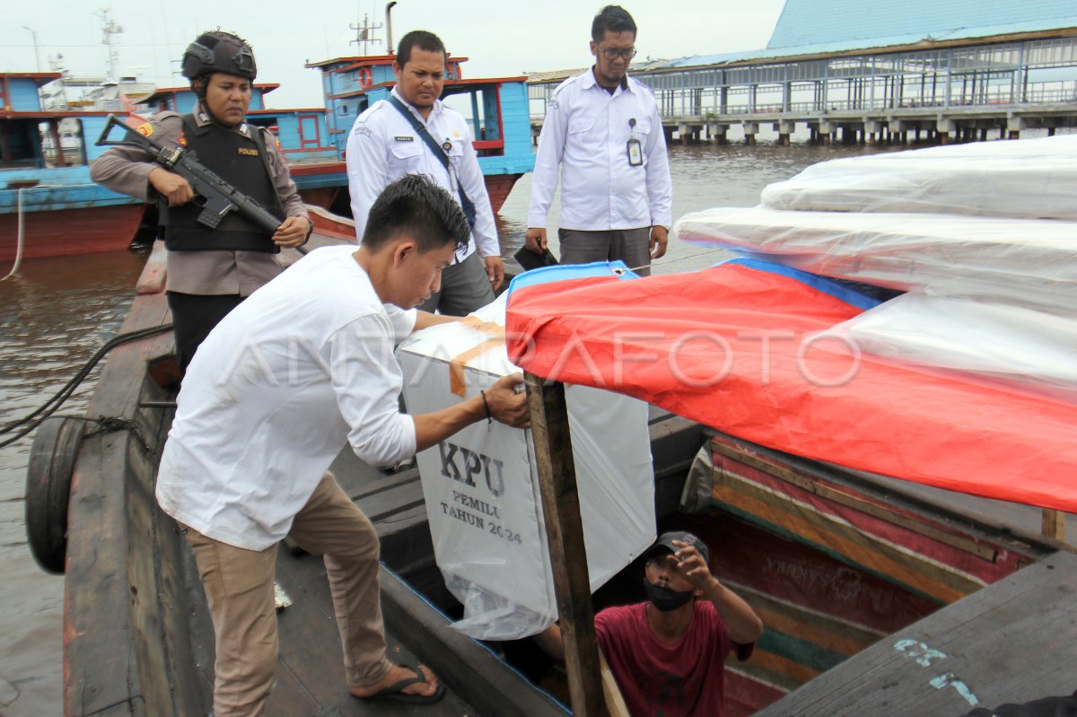 Distribusi Logistik Pemilu 2024 Ke Daerah Terpencil Dumai ANTARA Foto