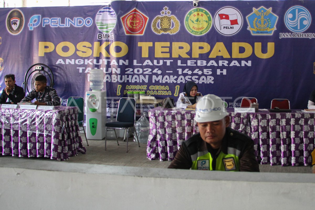 Posko Terpadu Angkutan Lebaran 2024 Di Pelabuhan Makassar ANTARA Foto