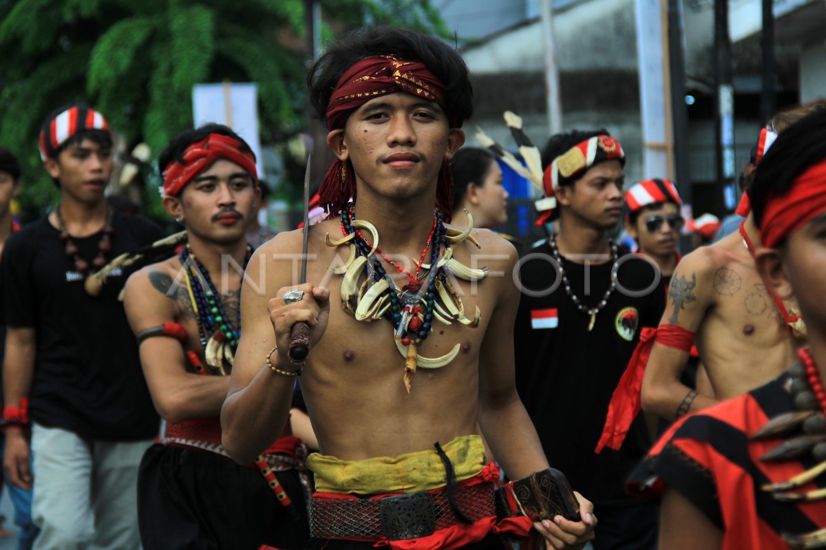 Pawai Gawai Dayak Kalbar Ke Antara Foto