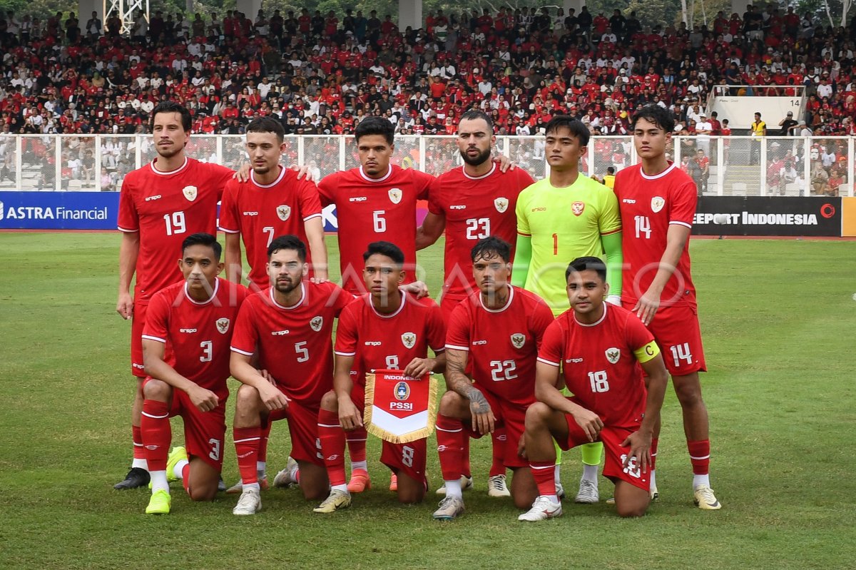 Pertandingan Uji Coba Timnas Indonesia Lawan Tanzania ANTARA Foto