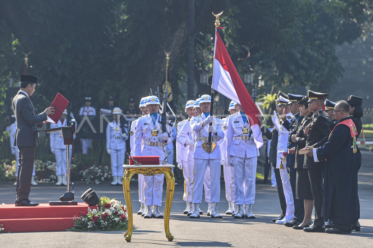 Upacara Prasetya Perwira TNI Polri ANTARA Foto