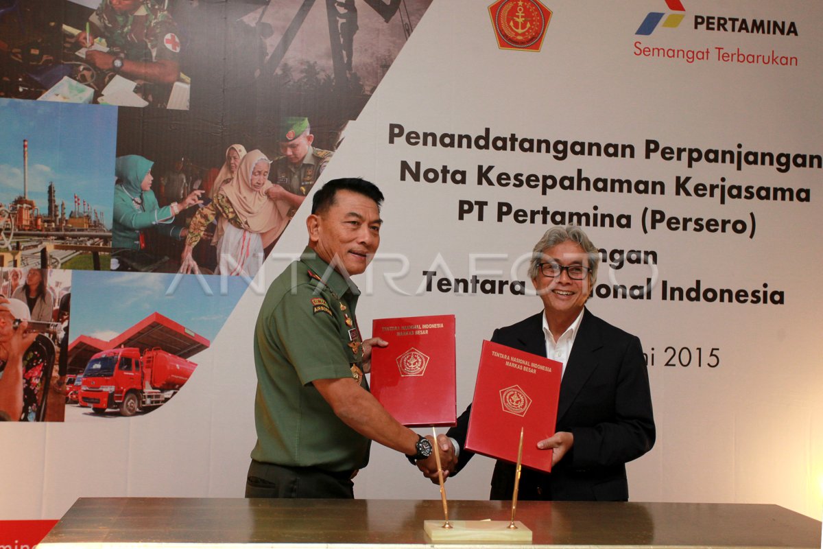 Kerjasama Tni Dan Pertamina Antara Foto