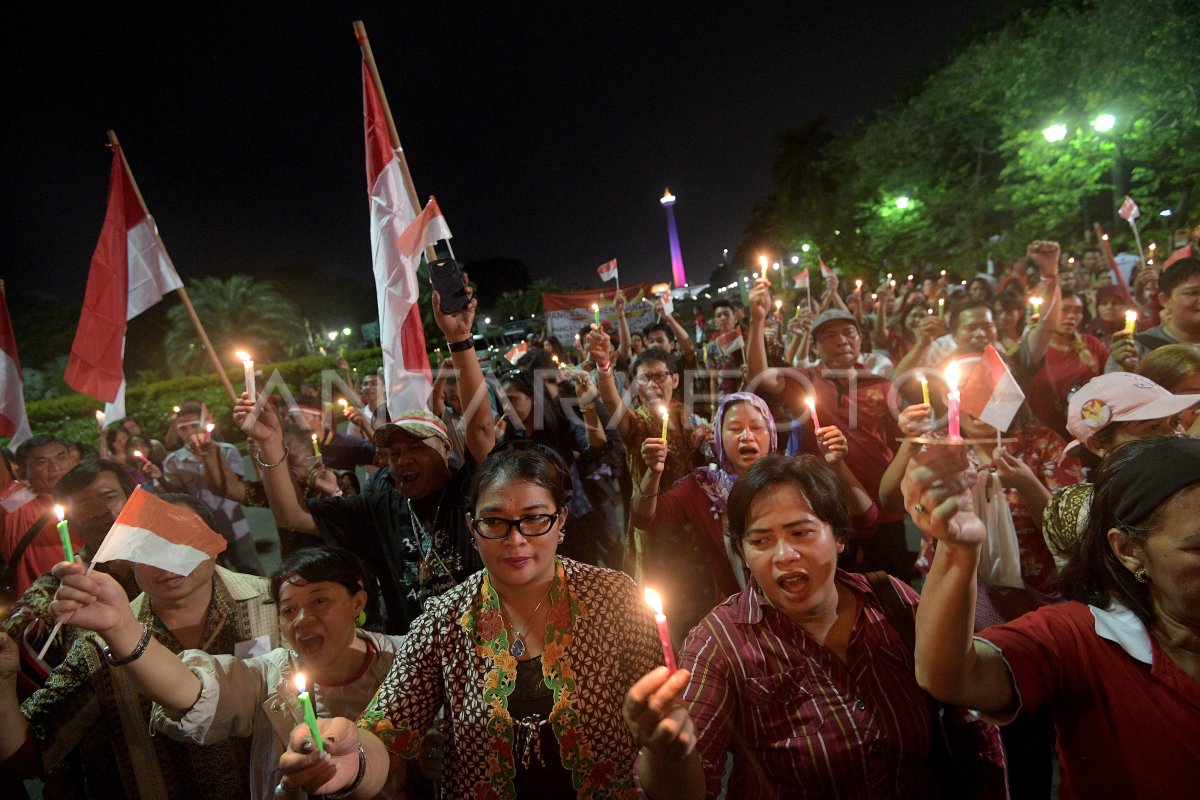 Aksi Hari Lahir Pancasila Antara Foto