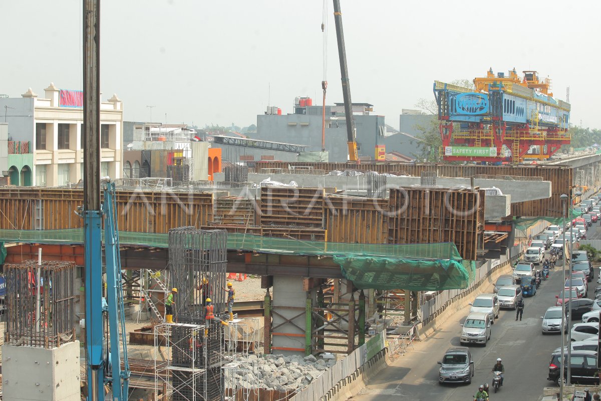 Perkembangan Pembangunan Lrt Kelapa Gading Rawamangun Antara Foto