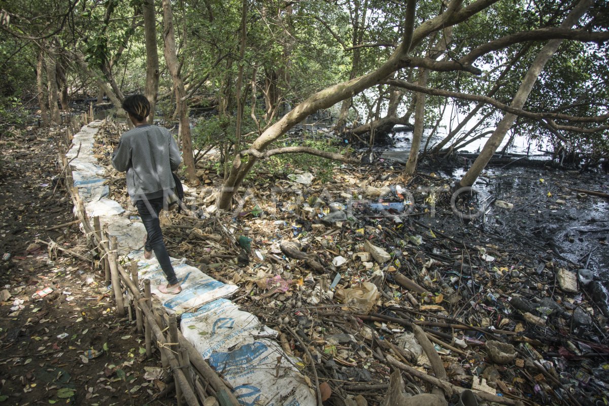 PESISIR JAKARTA TERCEMAR ANTARA Foto