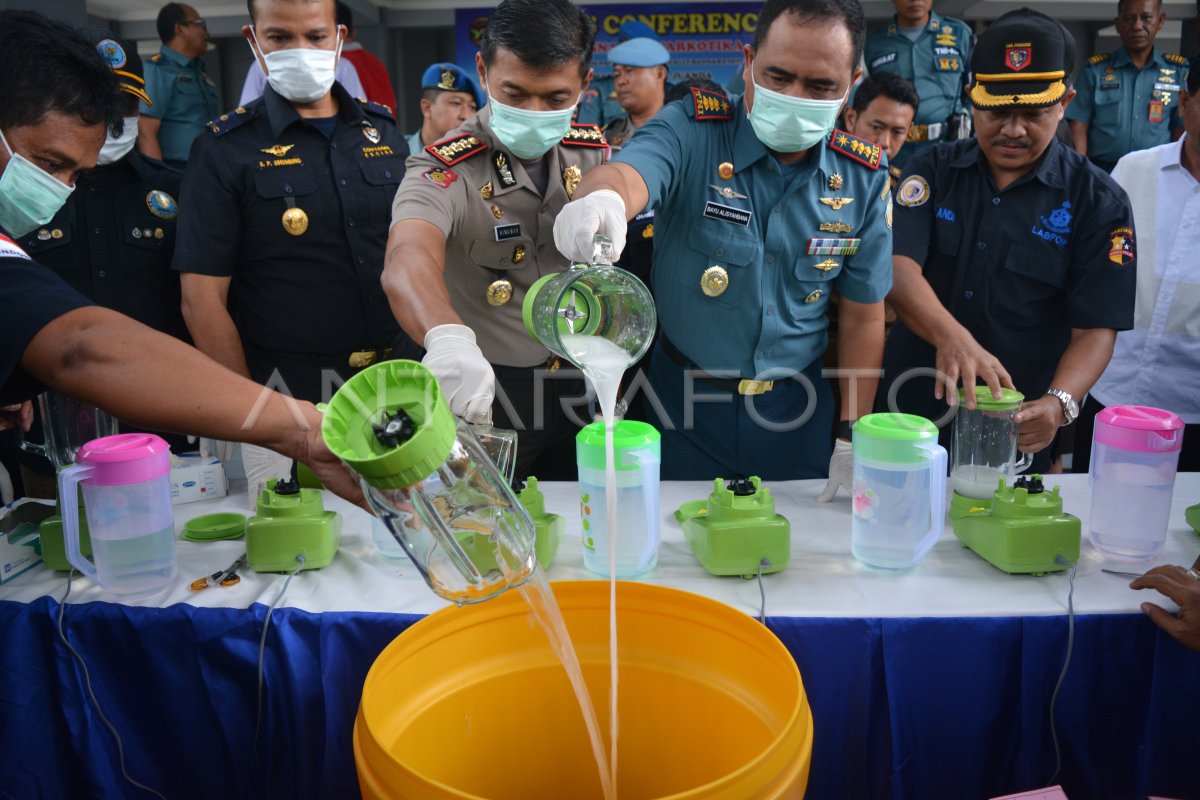 PEMUSNAHAN BARANG BUKTI NARKOBA ANTARA Foto