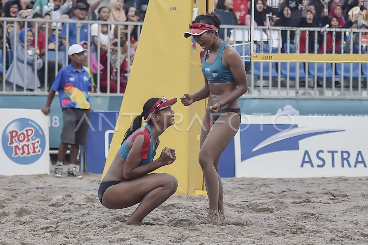 Penyisihan Voli Pantai Wanita Chinese Taipei Vs Indonesia Antara Foto