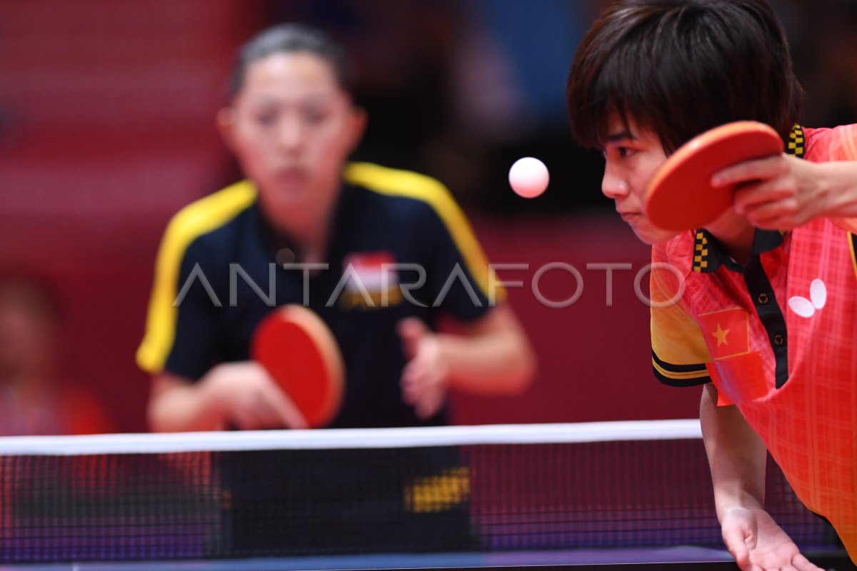 Tenis Meja Beregu Putri Virtnam Vs Singapura Antara Foto