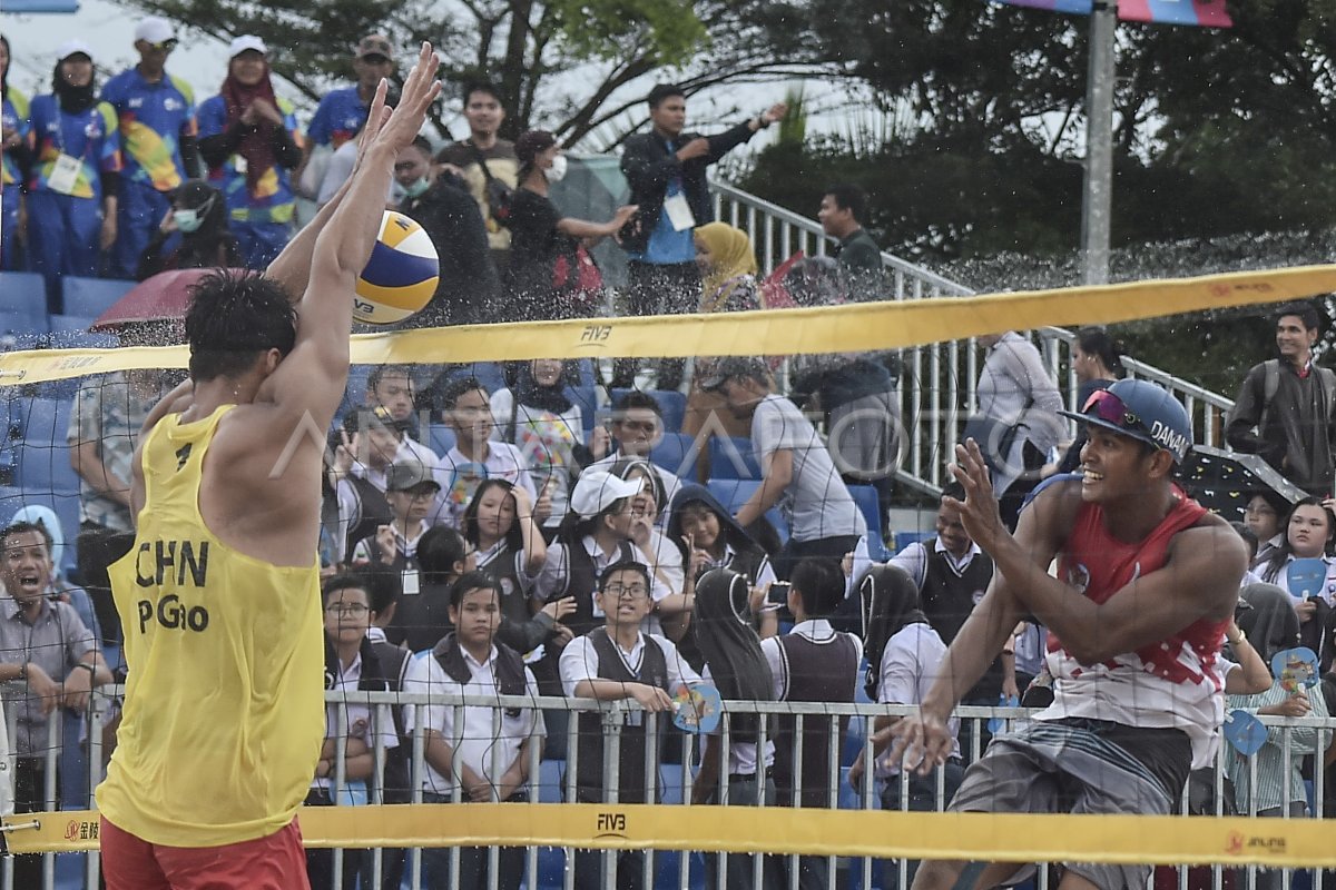 Perebutan Medali Perunggu Voli Pantai Putra Indonesia Vs Cina Antara Foto