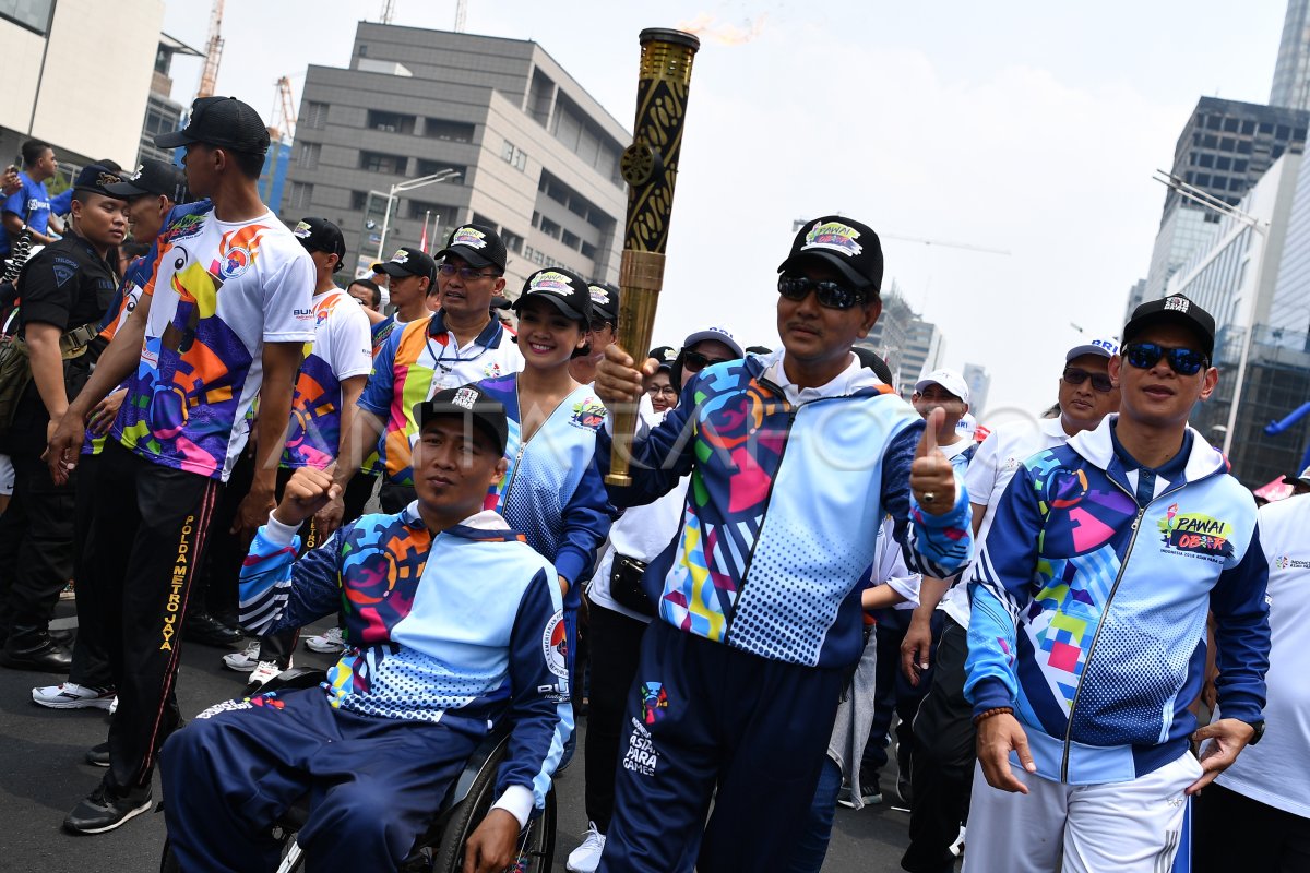 Pawai Obor Asian Para Games Antara Foto