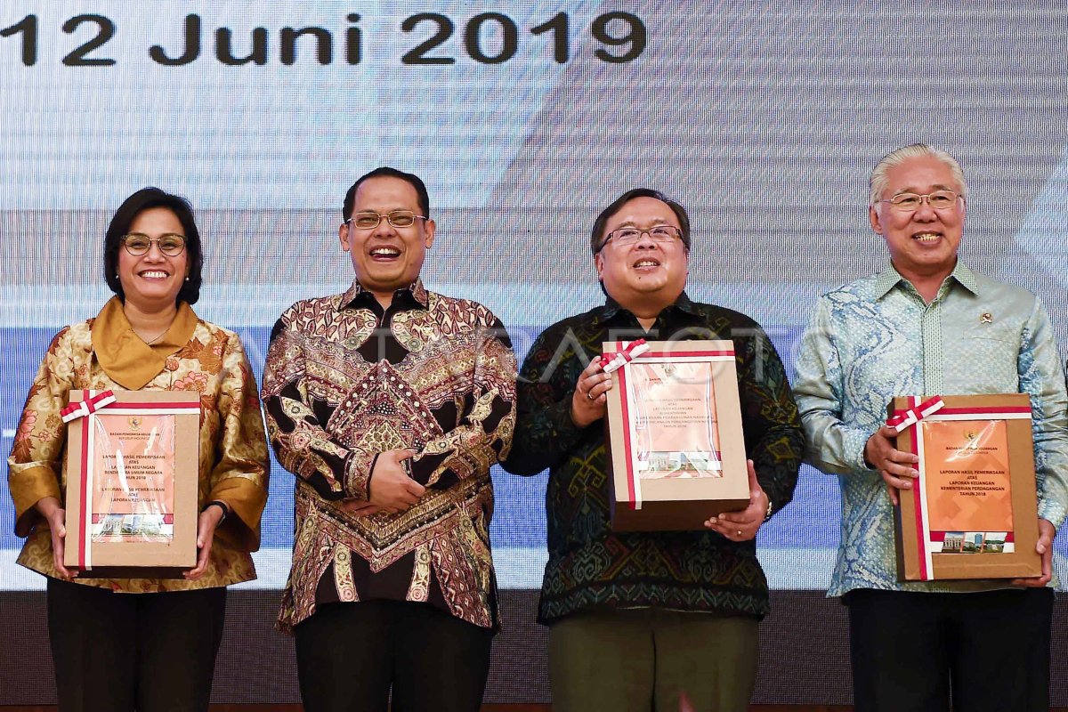 BPK SERAHKAN OPINI WAJAR TANPA PENGECUALIAN ANTARA Foto