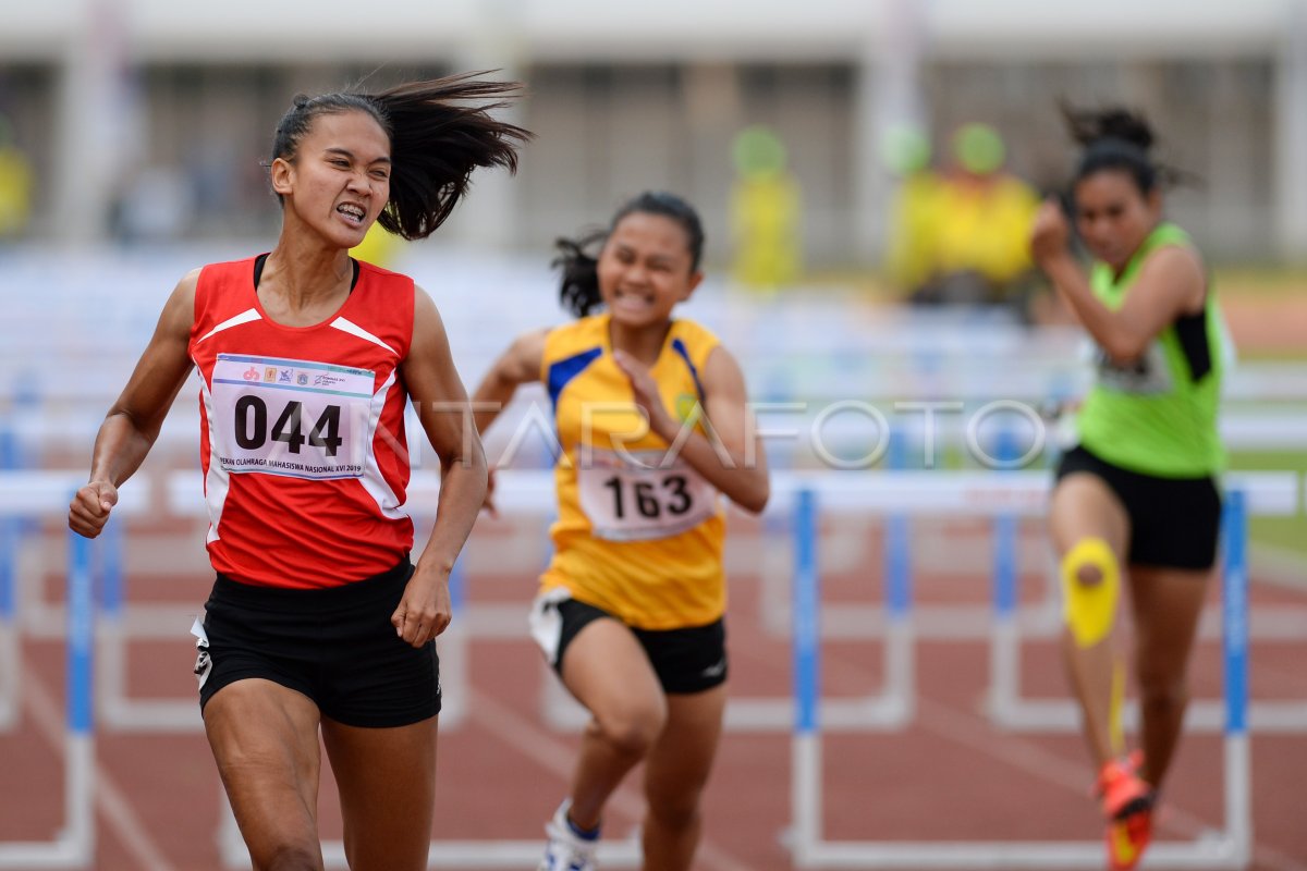 Final Meter Lari Gawang Putri Pomnas Xvi Antara Foto