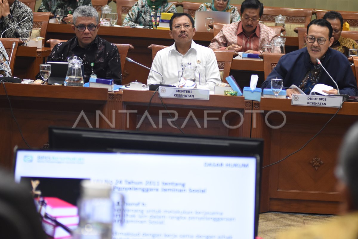 RAKER KOMISI IX DENGAN MENKES DAN DIRUT BPJS KESEHATAN ANTARA Foto