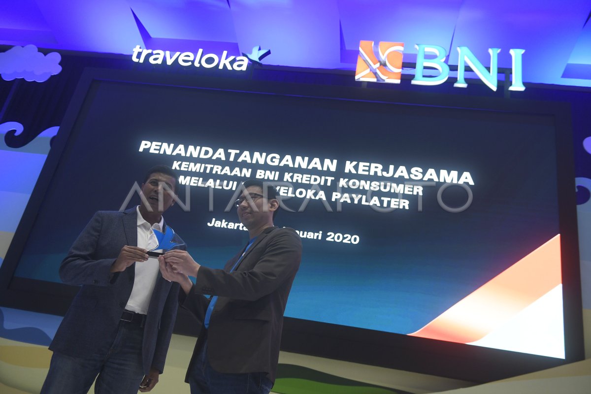 KERJASAMA BNI DENGAN TRAVELOKA PAYLATER ANTARA Foto