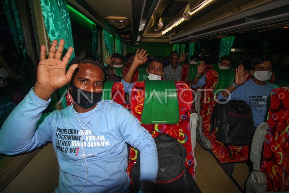 PEMINDAHAN SISA PENGUNGSI ROHINGYA ANTARA Foto