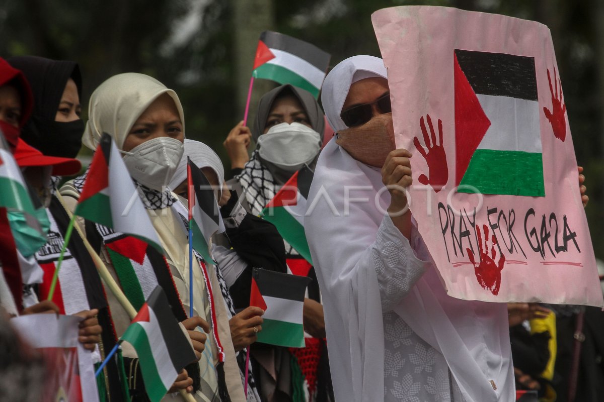 AKSI SOLIDARITAS UNTUK PALESTINA DI PEKANBARU ANTARA Foto