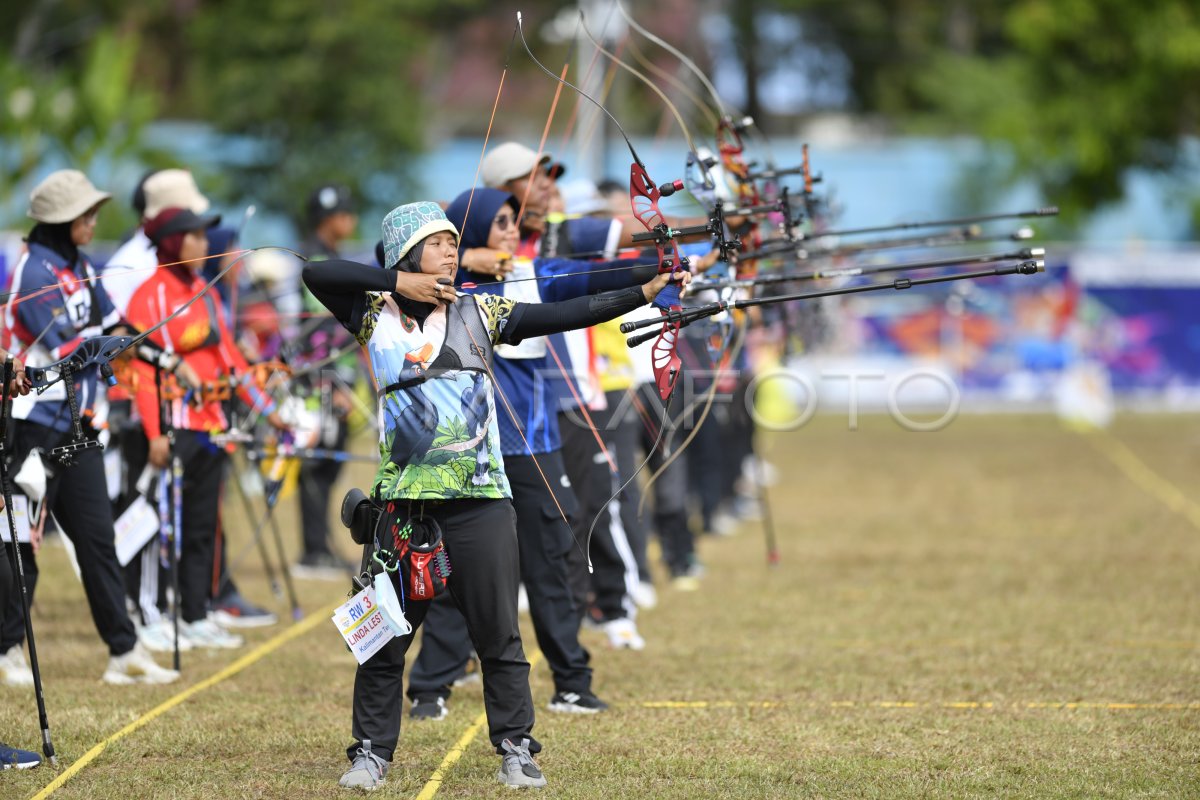 Perempatfinal Panahan Recurve Mixed Team Antara Foto