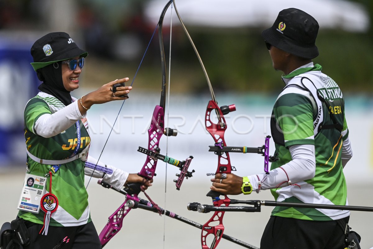 FINAL PANAHAN NOMOR RECURVE MIXED TEAM PON PAPUA ANTARA Foto