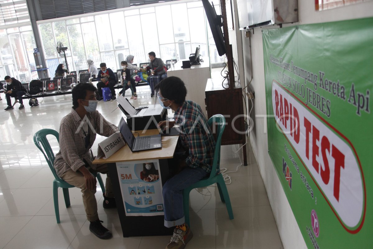 Penambahan Layanan Tes Usap Antigen Di Stasiun Antara Foto