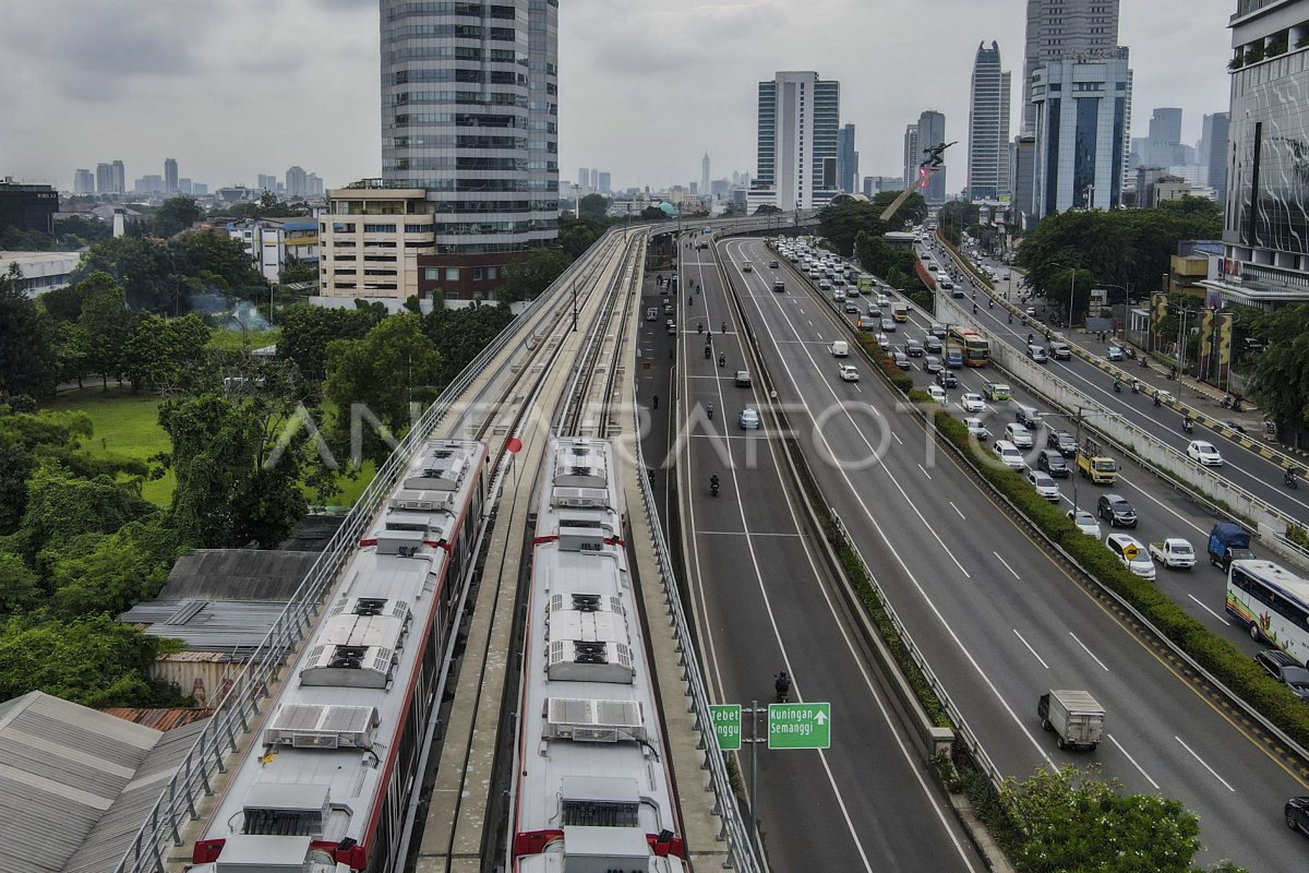 Progres Pembangunan Lrt Antara Foto