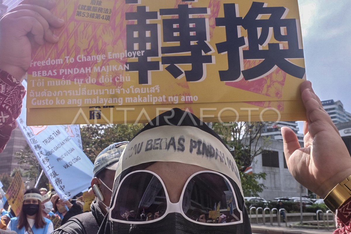 DEMO PEKERJA MIGRAN DI TAIWAN ANTARA Foto