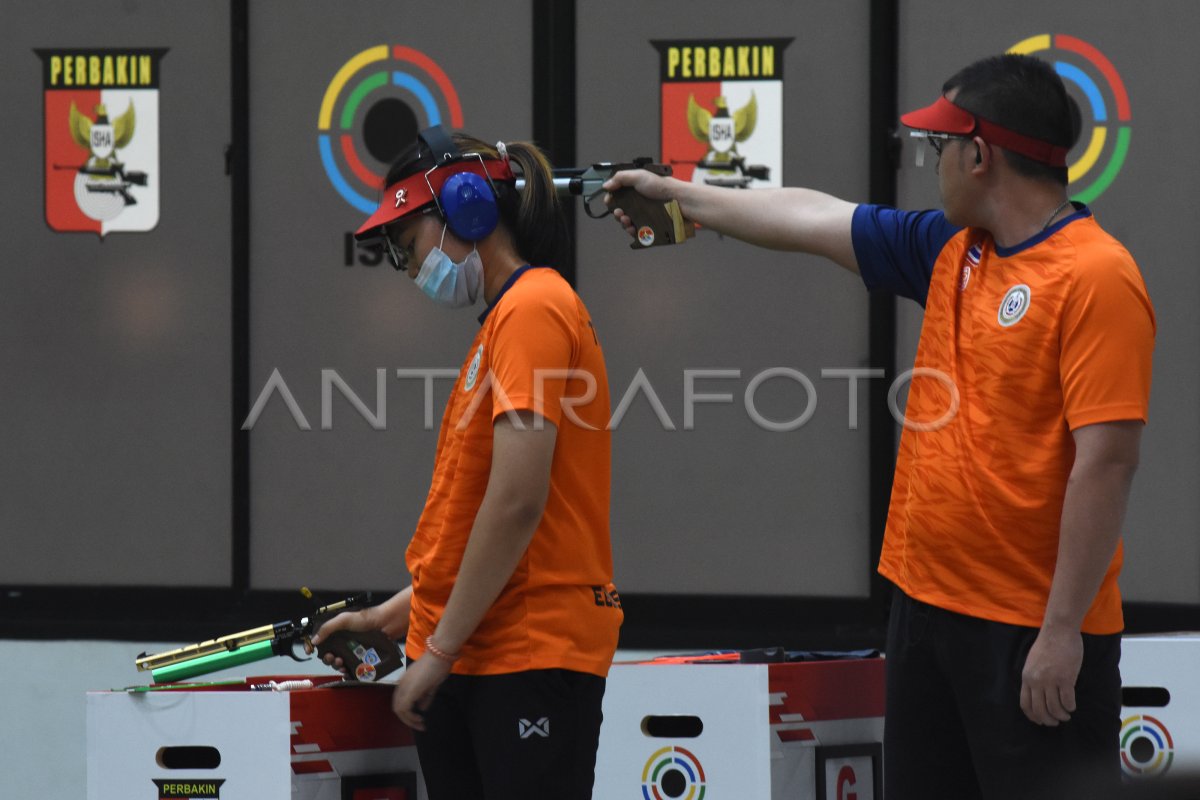 Final Menembak Meter Air Pistol Mixed Team Issf Grand Prix Antara Foto