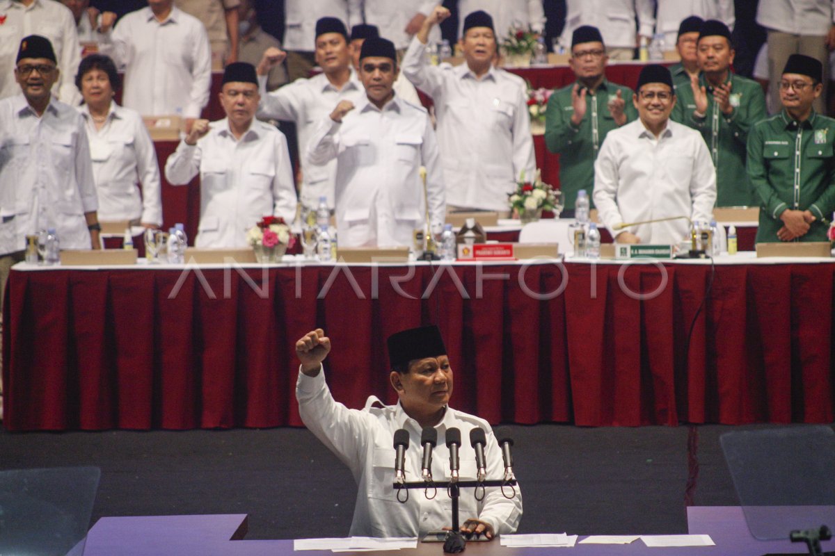 DEKLARASI KOALISI PARTAI GERINDRA DAN PKB ANTARA Foto