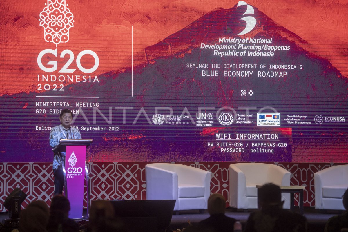 SEMINAR OF THE DEVELOPMENT OF INDONESIA BLUE ECONOMY ROADMAP ANTARA Foto