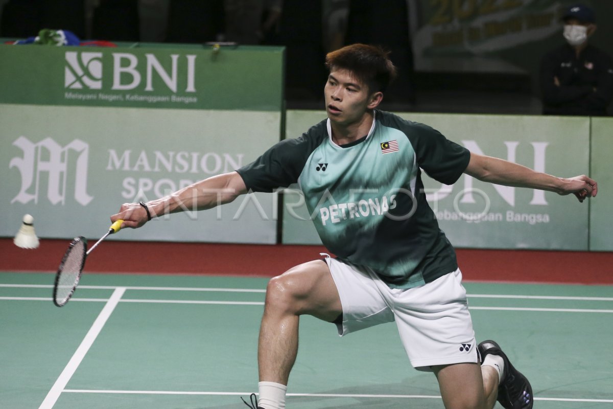 Brightup Cup Jonatan Christie Melawan Leong Jun Hao Antara Foto