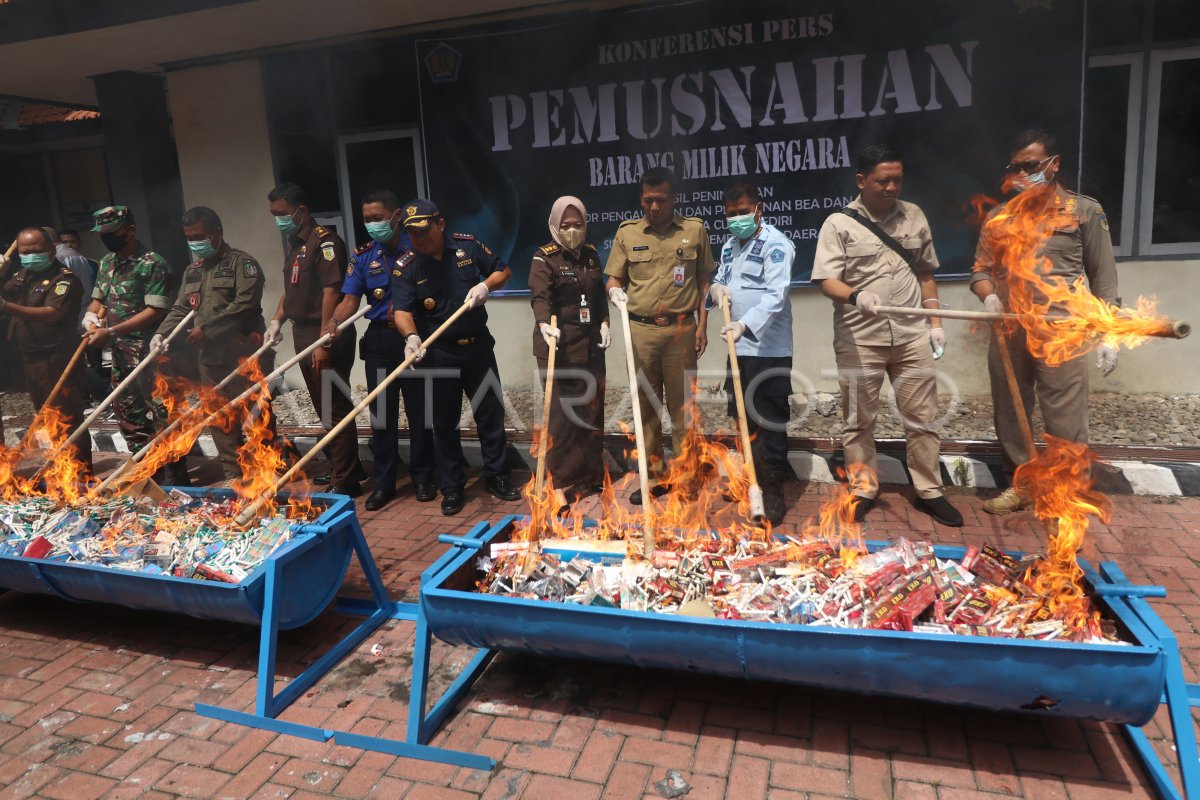 Pemusnahan Barang Hasil Penindakan Bea Cukai Antara Foto