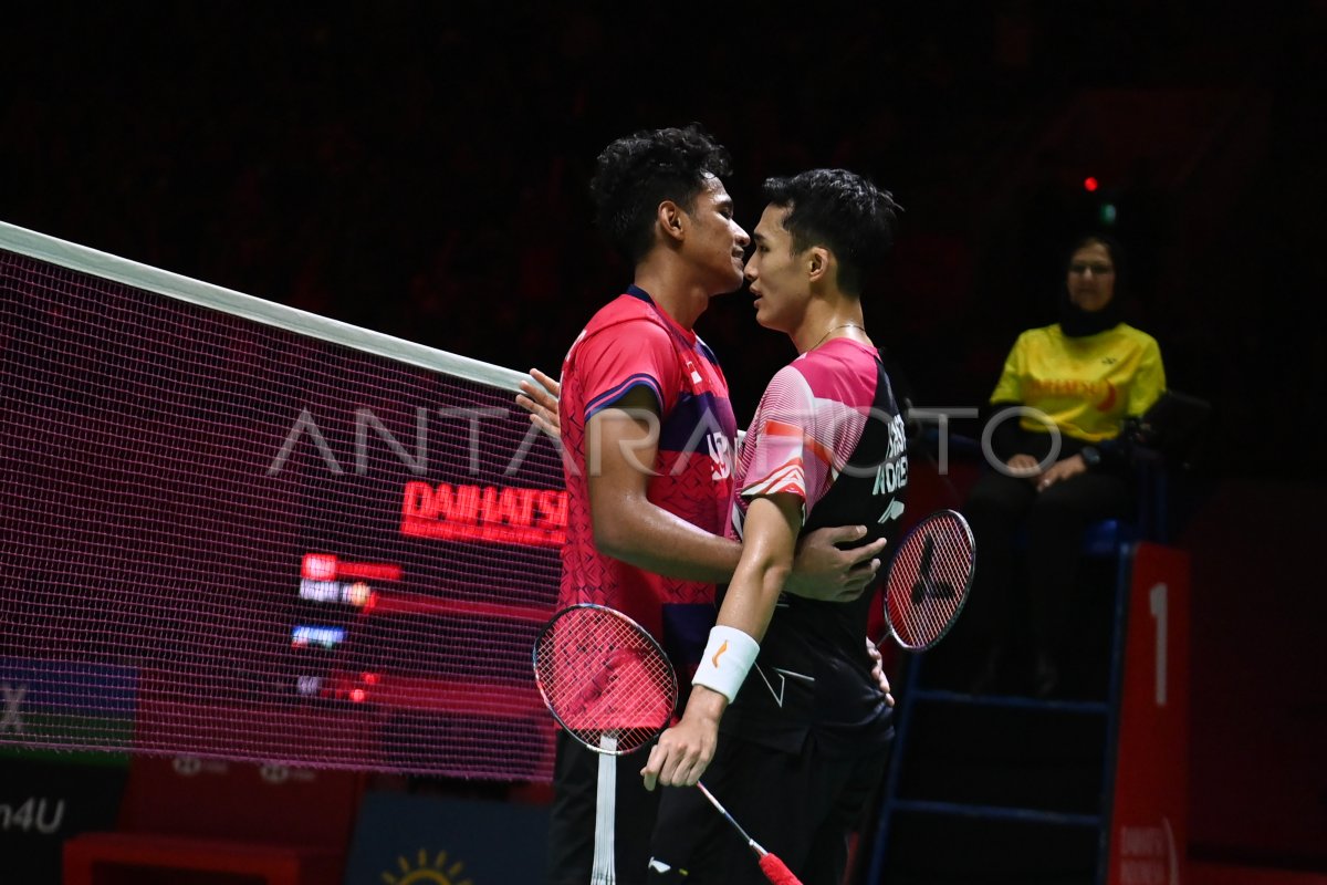 JONATAN CHRISTIE JUARA TUNGGAL PUTRA INDONESIA MASTERS 2023 ANTARA Foto