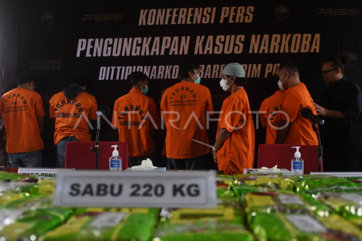 PENGUNGKAPAN NARKOBA JARINGAN INTERNASIONAL ANTARA Foto